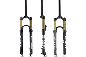 BOLANY 26/27.5/29 inch MTB Bicycle Magnesium Alloy Suspension Fork, Tapered Steerer and Straight Steerer Front Fork (Manual Lockout - Remote Lockout)