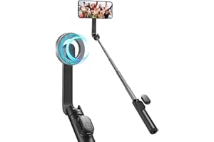 Spigen MagSafe Selfie Stick Stativ [Wondersnap] [MagFit-Technologie & Bluetooth] Tripod kompatibel mit iPhone 16/15/14/13 Serien, Galaxy S25/S24/S23 und Allen Smartphones - Majestic Black