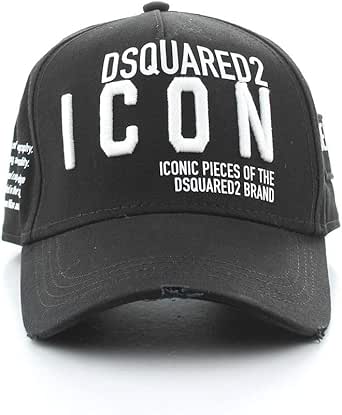 Mens black dsquared cap Clearance