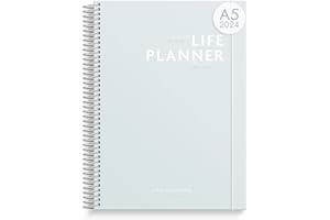 Agenda Burde 2024 | Life Planner To Do 2024 | Semainier | 21,5x16 cm | A5 | Vie organisée du 18 décembre 2023 au 5 janvier 2025 | Planificateur | 2024