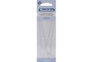Beadalon Lot de 4 Aiguilles à chas Fines Pliables 12,7 cm