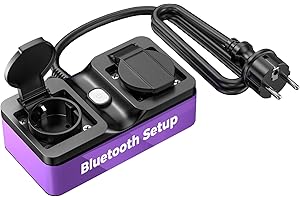 Refoss WLAN Gniazdko Zewnętrzne z Apple HomeKit, Inteligentne Zewnętrzne Gniazdko z 2 Wyjściami, Wodoodporne IP44, Kompatybilne z Alexą i Google Home, Zdalne Sterowanie, 16A, Kabel o Długości 1,5 m