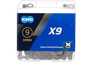 KMC, gris CADENA X9, 9v, 114 eslabones, Hombres, Estándar