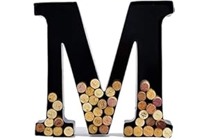 WILL'S Letra para Corchos de Vino – Letras Decorativas de Metal (A - Z) | Regalo Moderno para Amantes del Vino, Bodas, Compromisos | Letras Decorativas Grandes para Pared | Decoración de Hogar