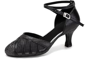 TINRYMX Latin Tanzschuhe für Damen Geschlossen Salsa Tango Performances Ballsaal Tanzschuhe,Modello-DY105