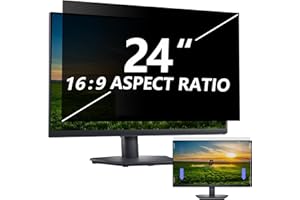 Dabernur 24 Zoll Sichtschutzfilter kompatibel mit 16:9 Breitbild-Display – Monitor, Desktop-PC, Computer, Anti-Spy/einfache Installation/blendfrei/blockiert blaues Licht