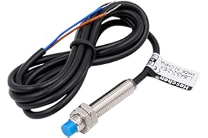 Heschen M8 Interruptor de sensor de proximidad inductivo tipo sin blindaje LJ8A3-2-Z/EX Detector 2mm 10-30VDC 200mA normalmente abierto (NO) 2 cables