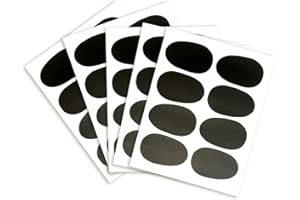 BASTOUR Coussin Clarinette, Coussins Embouchure, Coussin Embouchure pour Saxophone Alto, Pastille Protege Bec Coussins Coussinets Patchs Pour Bec Embouchure De Saxophone Alto/Ténor, 0,8mm 40Pcs Noir