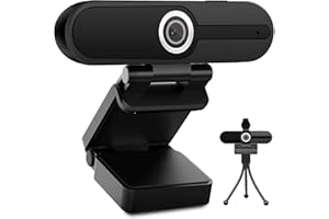 TOLULU Webcam 4K HD con microfono, Webcam USB per Computer da 8MP con otturatore per la Privacy e treppiede, Webcam Pro in Streaming per PC CAM Mac Desktop Laptop per il gioco, la registrazione Video