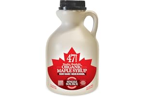 47 NORTH 47° North Jarabe de arce orgánico canadiense, VERY DARK muy oscuro - muy intenso, 500ml, Fuente única, Grado A, Sin gluten, Vegano, Sabor ligero y dulce para panqueques y más