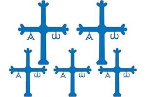 CUAC REVOLUTION 5 x Cruz Victoria Asturias Vinilo Pegatina Adhesivo Coche Moto ASTURIANA Decal (Azul Cielo)