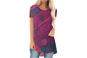 AMhomely Womens Tops Shirt Plus Size SaleFashion Woman Causal Round Neck Printing Blouse Short Sleeve T-Shirt Summer Tops Oversize Loose Tunic UK Size Elegant Twisted Sweatshirt for Ladies