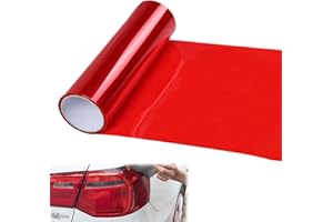 SOGHO 1pcs 120x30cm Scheinwerfer Folie,Tönungsfolie,Tönungsfolie Auto,Rote Transparent Wasserdicht Auto Rückleuchten Folie Aufkleber,Scheinwerfer