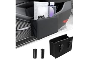 JNNJ Cubo de basura plegable universal para coche, a prueba de fugas, organizador de almacenamiento (negro)