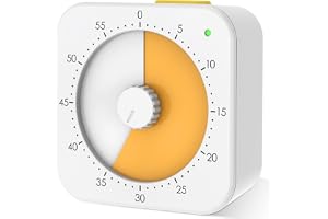 Visuell timer för barn, 60 minuters nedräkningstimer för barn, inlärningsklocka med pausfunktion och magnetisk baksida, för u