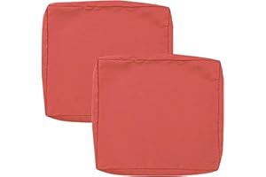 JORTUIO Housse De Coussin Exterieur Impermeable pour Salon De Jardin, Lots De 2/4 Housse Assise Salon De Jardin avec Fermeture Éclair, Amovibles pour Intérieur Et Extérieur, Terrasse(Color11,60x55x10cm2pcs)