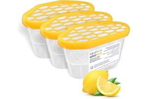 Aquafloow Assorbitore di Umidità per Ambienti 400 ml, Riduce l'umidità, 3 Pezzi LEMON | Neutralizzatore di Odori, Deumidificatore per Cucina, Armadio, Bagno e Studio