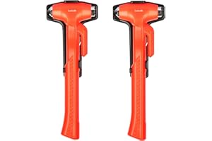 Luxtude 2 Packs Car Window Breaker, Glass Breaker Seatbelt Cutter, 3-in-1 Emergency Car Escape Tool Glass Hammer, Premium Carbon Steel Automotive Life Saving Rescue Tools