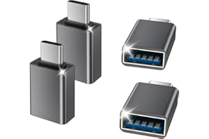 REETOOECHO USB C auf USB Adapter 4-Pack, Thunderbolt 4 5 USBC Stecker zu USB Buchse OTG Adapter, Typ A Stick Konverter Zubehör für Apple MacBook Pro Air, iPhone 16e 15 Max, iPad, Samsung Galaxy S24 S25