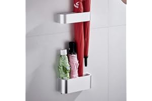 Sport Tent - Umbrella Stand Wall Umbrella Stand Water Collection Tray Wall Umbrella Stand for Hallway Home and Office Matt Silver