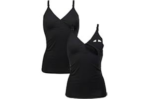 Herzmutter Stilltops Baumwolle OekoTex 100 - einfache Stillfunktion - Stilltop Set 1er & 2er - integriertes Bustier-BH mit Clip-Verschlüssen - 5400