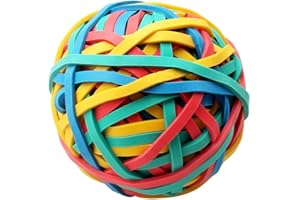 nuoshen Rubber Bands Coloured, Elastic Band Ball Document Organizing for Office and Home
