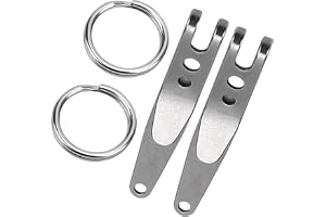 Dilwe Suspension Pocket Clip, 2st Utomhus Rostfritt Stål Bältesklämma Mini Suspension Clip med NyckelringÖvrig vandrings- och campingutrustning