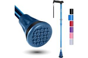 Rehand Bastón Plegable Todo Terreno, Bastones para Mujeres y Hombres, con Punta Giratoria y Ayuda de Movilidad de Alta Resistencia, Bastón Ajustable para Ancianos y Mujeres