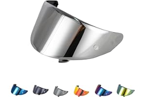 Generico Visiera per casco Suomy Stellar Speedstar Track-1 TX-Pro (Argento)