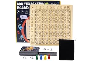 DAGORD Mathe-multiplikationsbrett aus Holz Kinderzählspielzeug 1x1 Brettspiel Multiplikationsbrett Multiplikationsbrett Großes 1x1 Holzrechenbrett Grundschule