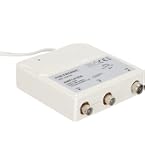 Amplificateur Signal TV UHF Metronic 332177 + Câble Coaxial 1m Conecto - Réglage Gain