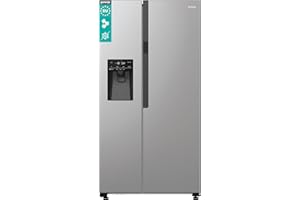 Gorenje NRR9185ESXL Side by Side Kühl-Gefrierkombination/NoFrost Plus/Inverter Kompressor/Wasser- und Eiswürfelspender/SensoTech / 178,6 cm/Kühlteil 376 l/Gefrierteil 190 l/Edelstahl
