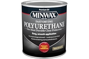 Minwax 63005 Fast Drying Polyurethane Clear Semi-Gloss Finish, Quart by Minwax