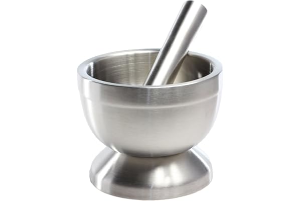 Ensemble pilon et mortier en acier inoxydable - grand (11,6 cm)