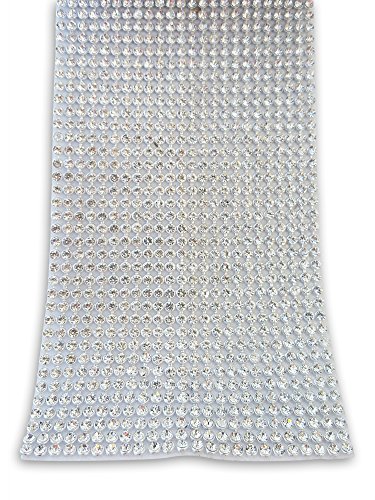 Selbstklebende Strasssteine am Band Strassband selbstklebend 24 Reihen Strasssteinband zum Aufkleben 3mm Strassborte von der Rolle Glitzerband - 2