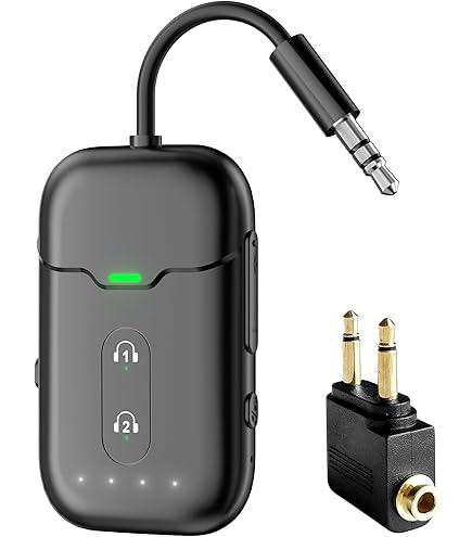 Ainostone 3-in-1 Bluetooth 5.3 Sender Empfänger für 2 Kopfhörer