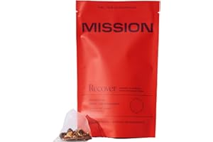MISSION FUELLING EXTRAORDINARY MISSION - Recover Tea - Rooibos Tea with Berry & Ashwaganda - Aid Muscle Repair - 10 Pyramid Tea Bags