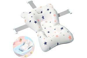 BigKing Coussin De Suspension Pour Le Bain De Bébé Empêchez Le Glissement Doux Séchage Rapide Réglable Léger Coussin De Coussin De Bain Pour Bébé Nouveau-Né(Plein Ciel étoile)