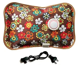 Zerfa Electric Hot Warm Water Heat Bag Hot Water Bottle Pouch Pack Massager for Pain Relief Rechargeable Electrical Gel Heating Pad,Multicolor