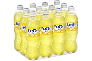 Fanta Limonata Senza Zuccheri Aggiunti – 12 Bottiglie 450 ml, con “Succo di Limone di Siracusa IGP”, Bottiglia PET 100% Riciclabile, Gusto Rinfrescante, Bevanda Analcolica Frizzante