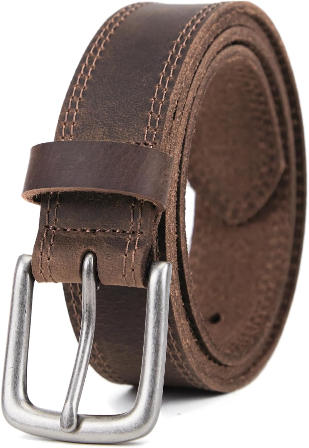 Vatan Men's Genuine Leather Casual Every Day Jeans Belts, Handmade Men Leather Belt with Gift Box
