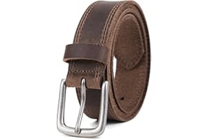 Vatan Men's Genuine Leather Casual Every Day Jeans Belts, Handmade Men Leather Belt with Gift Box