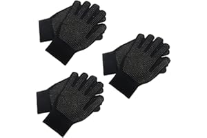 RJM 3 Pairs Adults Magic Stretch Driving Gloves With Grip Winter Warmer Accessory