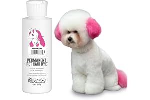 Opawz Permanente Tinte para Pelo de Perro, Profesional Salones Tinte para Pelo de Mascotas, Dura Más de 20 Lavados, Colores Brillantes para Perros y Caballos (Adrian Rosa)