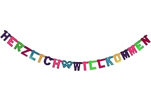 STYLEX Toppoint Girlande, "Herzlich Willkommen"