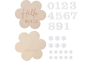 Greyoe 1 Set Biglietti per Traguardi per Bambini, Biglietti per Bambini, Traguardi, Biglietti Mensili per Bambini (1-12 mesi) Decorazione Perfetta per le Foto dei Bambini e le Stanze dei Bambini