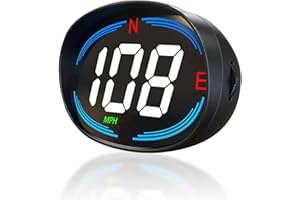 SinoTrack 2025 New HUD GPS Speedometer Universal Car Heads-up Display 2.7inch MPH Speed Meter with Compass Over Speed Alarm for All Vehicle USB Connect Plug and Play