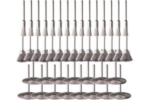 Chesoon 45 pièces Ensemble Brosses Stylo Roue Fil d'acier Kit Brosse Tasse Roue Fil pour Le Nettoyage Décapage Fixation Perceuse Rouille
