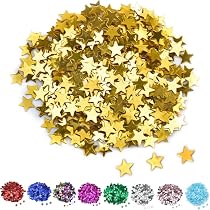 Confettis étoile Et Lune Vesaneae - 4000pcs Holographiques | Argent/or Pour Décoration Fête