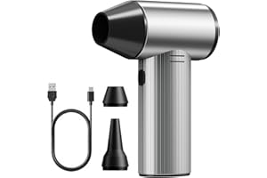 DanMiS Souffleur Air Comprimé 300000 TR/Min-Moteur Brushless Silencieux, Souffleur Batterie 7500mAh USB-C, Bombe Air Sec, 3 Vitesses, Mini Souffleur Sans Fil Puissant pour Nettoyage PC/Voiture/Clavier